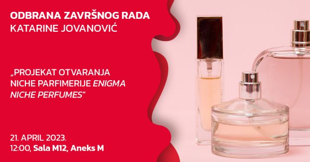 Najava odbrane završnog rada Katarine Jovanović