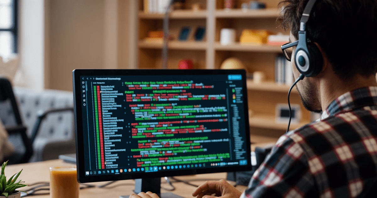 Backend Developer piše kod