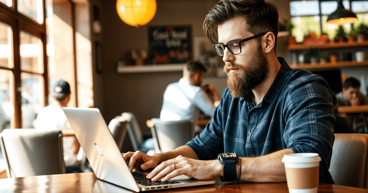 ASP.NET developer piše kod na računaru
