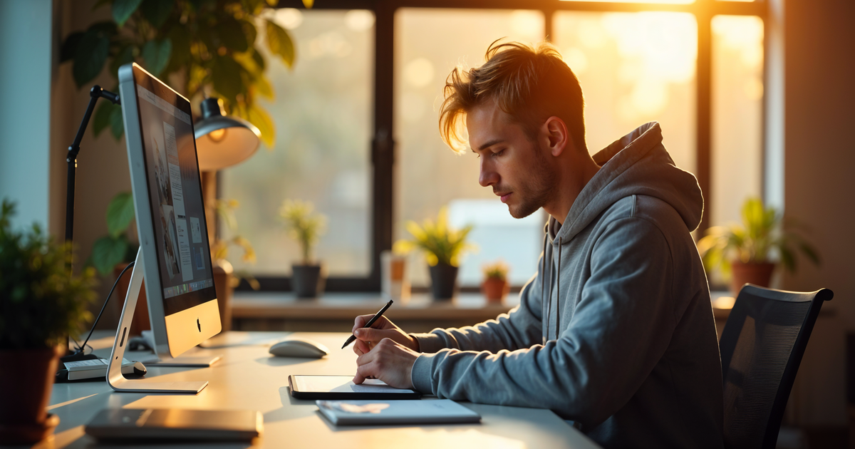 UI umetnik radi na dizajnu interfesja aplikacije