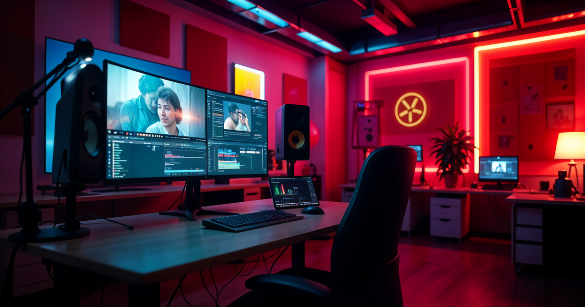 Radni prostor montažera u video produkciji